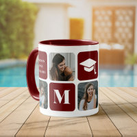 Graduação Foto Instagram Collage Maroon