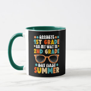 Caneca Graduação no Grau 1rua Engraçado ao segundo Verão