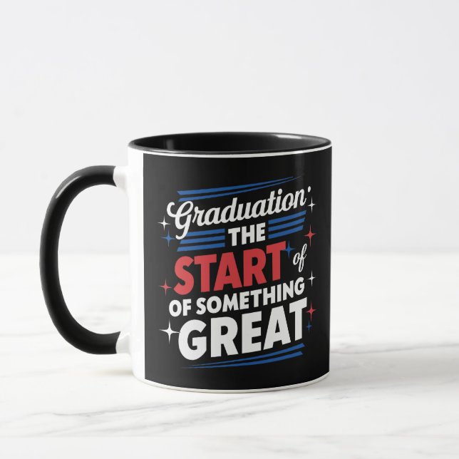 Caneca Graduação O início de algo de Excelente (Esquerda)