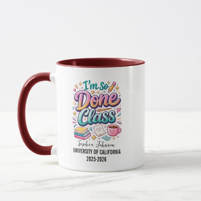 Caneca Graduação Personalizada da Turma de 2025 (Esquerda)