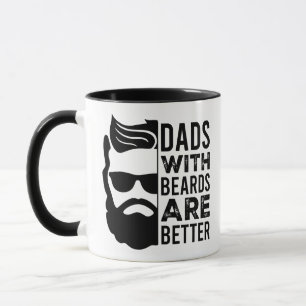 Caneca Gráfica Preta Citação Pais Engraçados com B