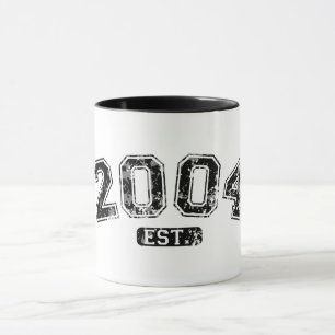 Caneca Gráfica Retro Vintage 2004 Grunge Estabelecida
