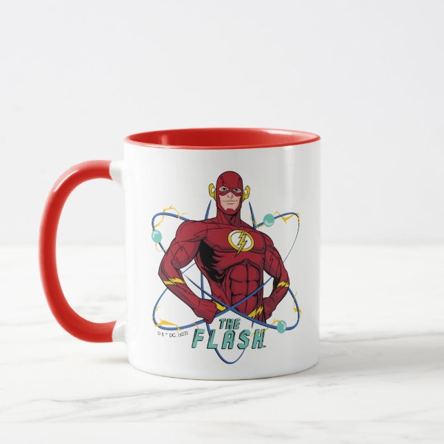 Caneca Gráfico Atômico Flash de Cartoon (Esquerda)