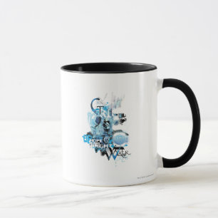 Caneca Gráfico azul 1 da lanterna