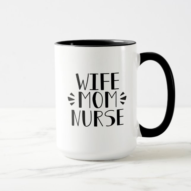 Caneca Gráfico da enfermeira da mamã da esposa (Direita)