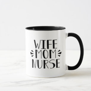 Caneca Gráfico da enfermeira da mamã da esposa