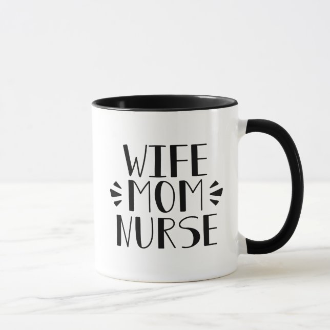 Caneca Gráfico da enfermeira da mamã da esposa (Direita)