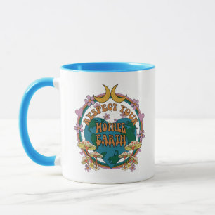 Caneca Gráfico da Terra-Mãe Retro dos anos 70