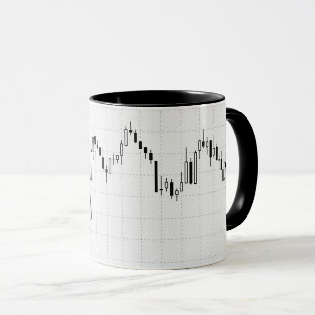 Caneca Gráfico de candlesticks Forex (Frente Esquerda)