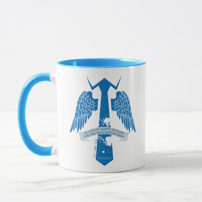 Caneca Gráfico de Citação de Castiel Sobrenatural (Esquerda)