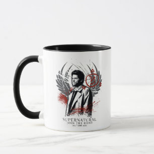 Caneca Gráfico de Grafite de Castiel sobrenatural