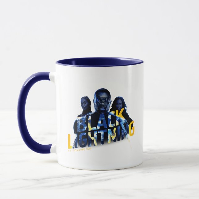 Caneca Gráfico de Heróis de Relâmpago Pretos (Esquerda)