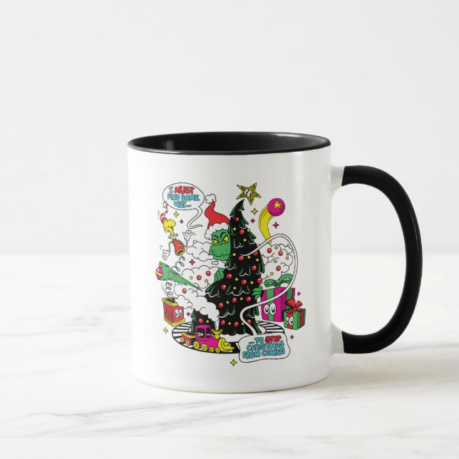 Caneca Gráfico de Natal Colorido (Direita)