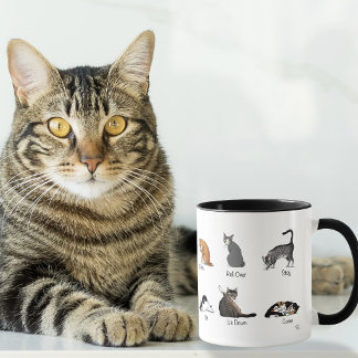 Caneca Gráfico de Treinamento de Comandos de Gato Diverti