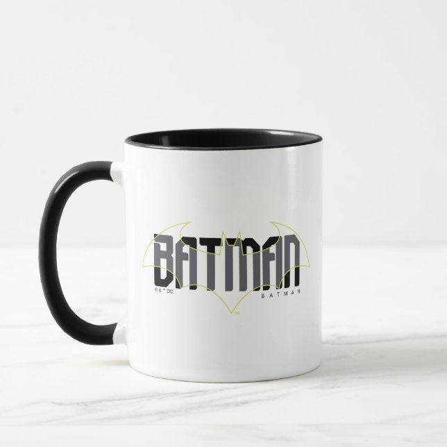 Caneca Gráfico do nome Hi-Tech do Batman (Esquerda)
