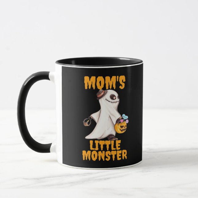 Caneca Gráfico Engraçado do Pequeno Monstro da Mãe (Esquerda)