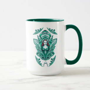 Caneca Gráfico ornamentado de Aquaman   Mera