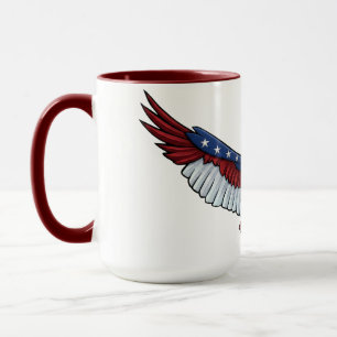 Caneca Gráfico Patriótico Águia Ascendente – Vermelho Bra