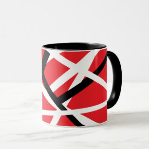 Caneca gráfico vermelho, preto e branco