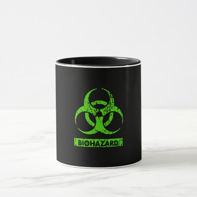 Caneca Gráficos de Produtos Químicos Perigosos Verde Neon (Centro)
