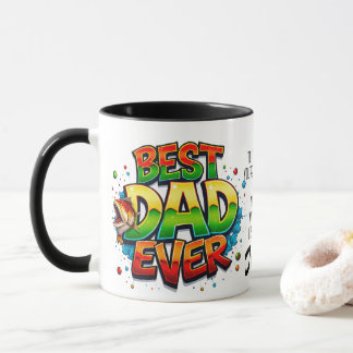 Caneca Grafite De Cotação De Peixe Do Melhor Pai