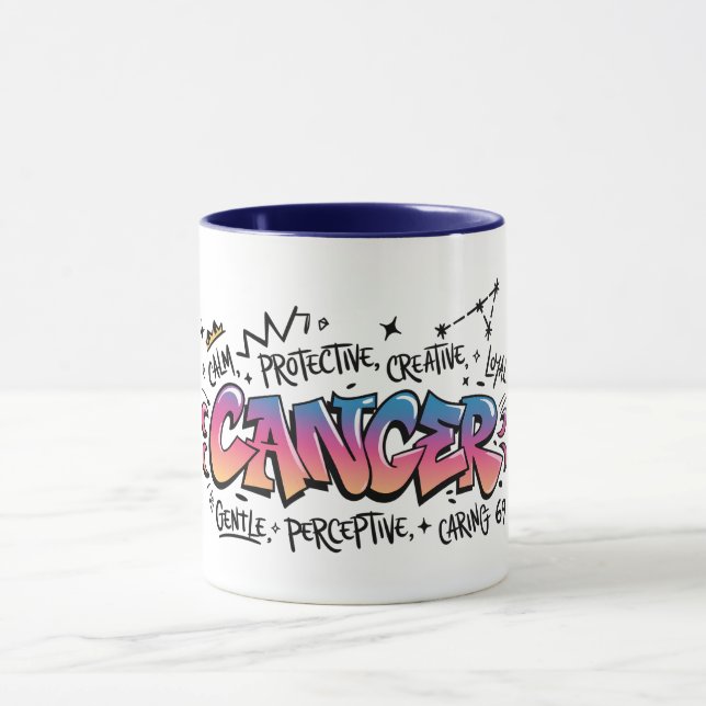 Caneca Grafite do Zodíaco de Câncer  (Centro)