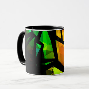 Caneca grafite poligonal moderno abstrato