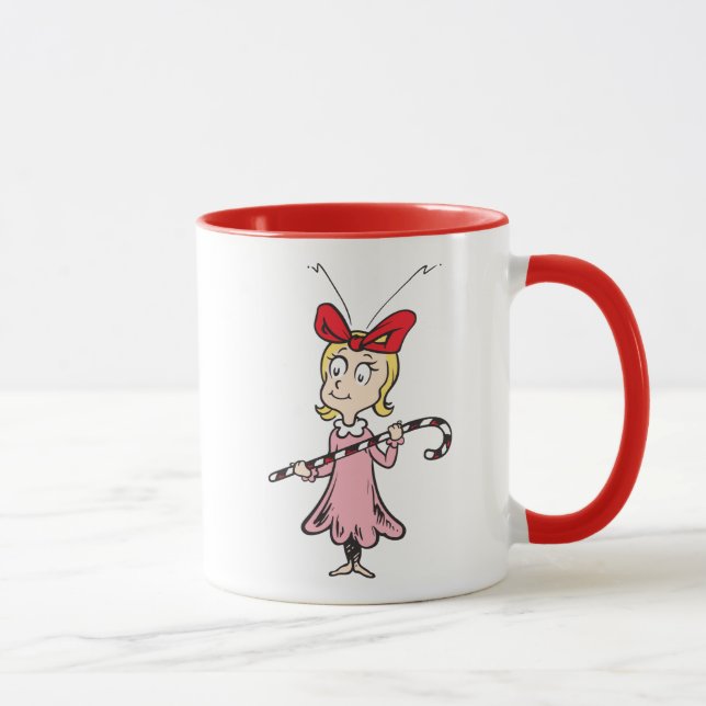 Caneca Gralha | Cindy-Lou Who - Holding Candy Cane (Direita)