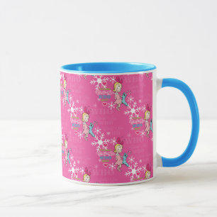 Caneca Gralha   Padrão De Férias Rosa Cindy-Lou