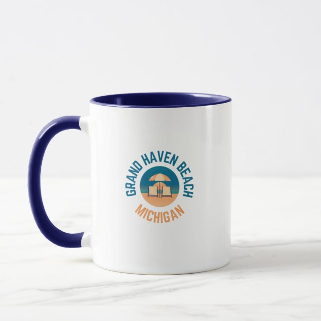 Caneca Grand Haven Beach Michigan Home Coffee Mug (Esquerda)