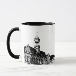 Caneca Grand Place da cidade de Mons na Bélgica viagem