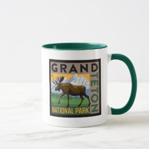 Caneca Grand Teton National Park Moose