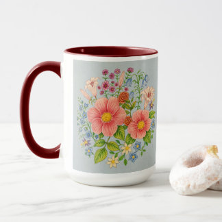 Caneca Grande Buquê Floral