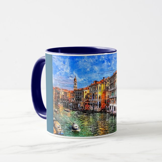 Caneca Grande Canal em Veneza, Itália. (Frente Esquerda)