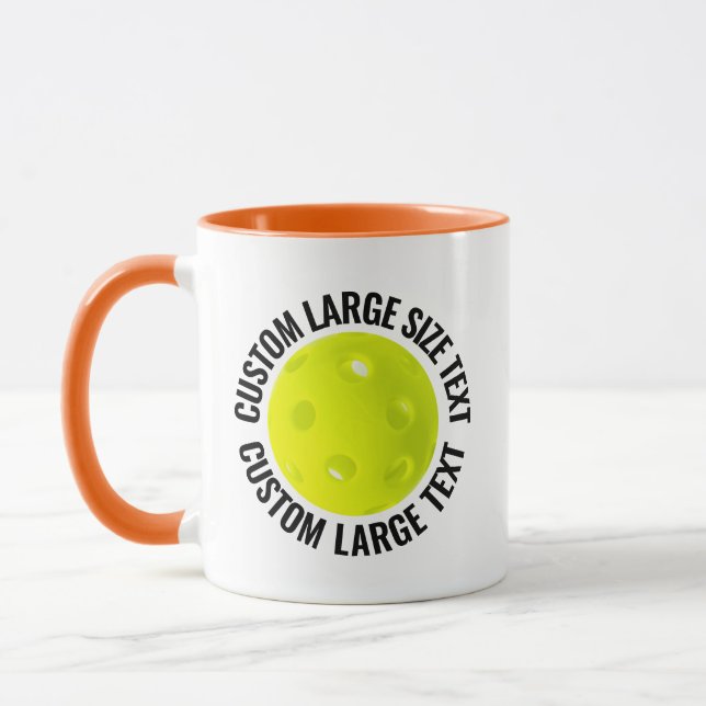 Caneca Grande Combo Laranja 325ml Pickleball Personalizad (Esquerda)