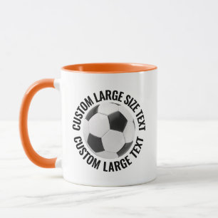 Caneca Grande Combo Laranja 325ml Soccer Personalizado