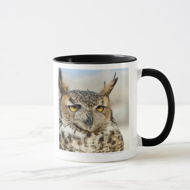 Caneca Grande coruja Horned (virginianus do bubão) (Direita)