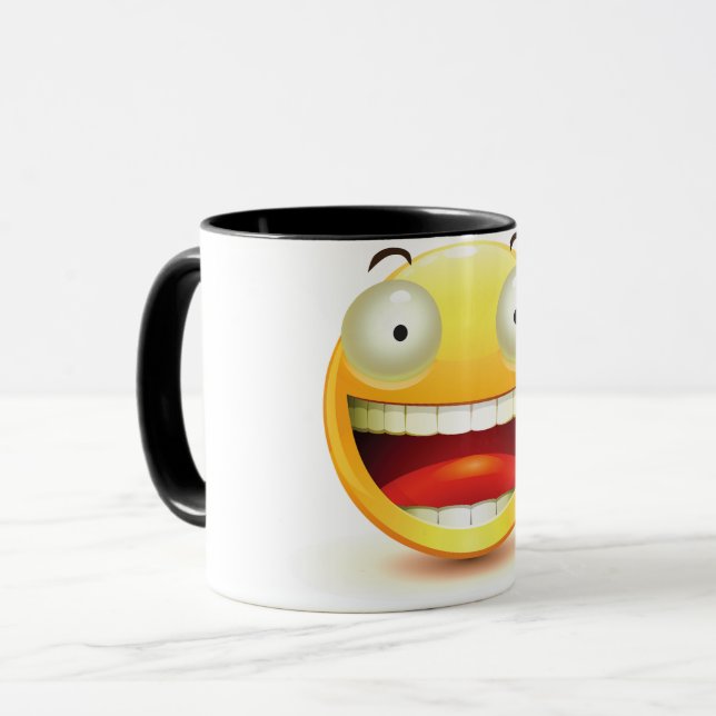 Caneca grande da cara dos olhos (Frente Esquerda)