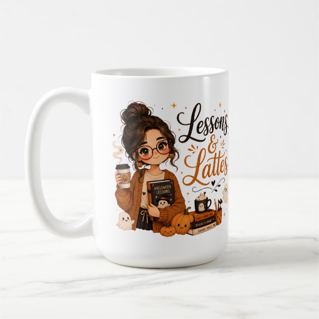 Caneca Grande de Halloween para Professores, Café  (Esquerda)