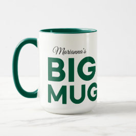 Caneca Grande Mug Verde | Huge Mug | Nome Personalizado d