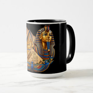Caneca Grande Museu Egípcio Faraó Egito Design