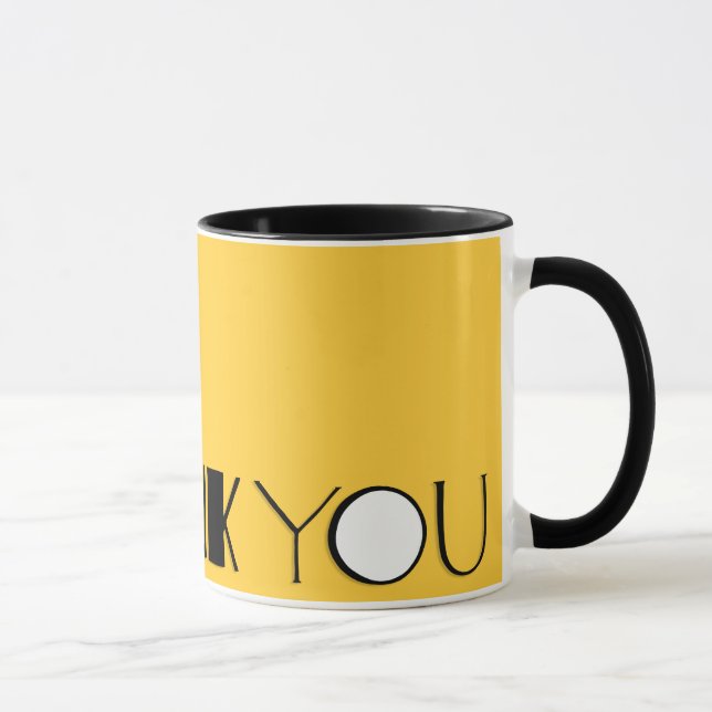 Caneca Grande Obrigado, Black Mug. (Direita)