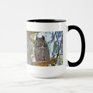 Caneca Grande olhar fixamente da coruja Horned