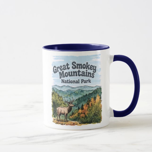 Caneca Grande Parque Nacional Smokey Mountains Fofo  (Direita)