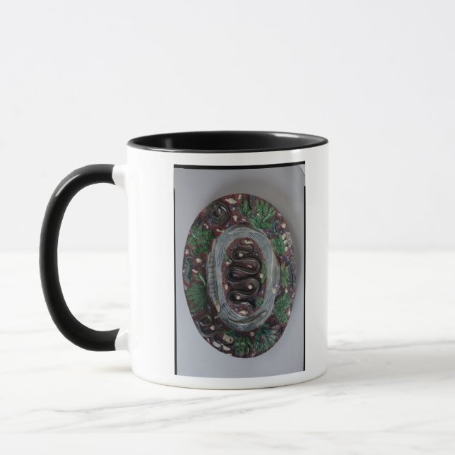 Caneca Grande prato oval moldado no alivio (Esquerda)