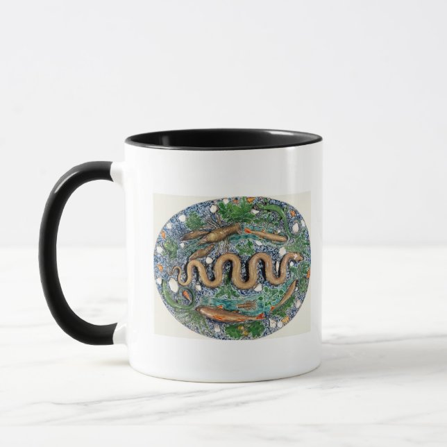 Caneca Grande prato oval moldado no alivio (Esquerda)