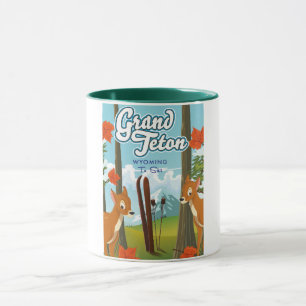 Caneca Grande Teton Wyoming para esquiar.