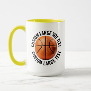 Caneca Grande Texto AMARELO Combo 15oz Basquete Personali