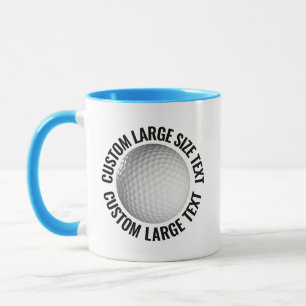 Caneca Grande Texto AZUL CLARO Combo 11oz Golf Personaliz