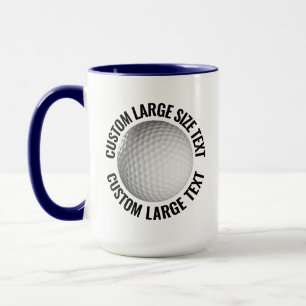Caneca Grande Texto AZUL MARINHO Combo 15oz Golf Personal